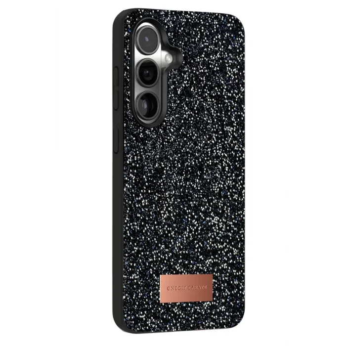 Mey İthalat®  Samsung Galaxy S25 Plus Bright Simli Kapak - Siyah