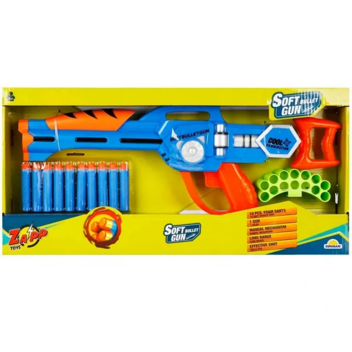 Mey İthalat® Soft Bullet Sünger Dart Atan Tüfek