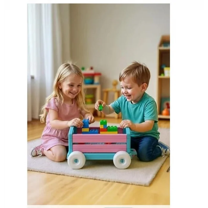 Mey İthalat® URT046-002 ÇEK ÇEK ARABAM - PEMBE