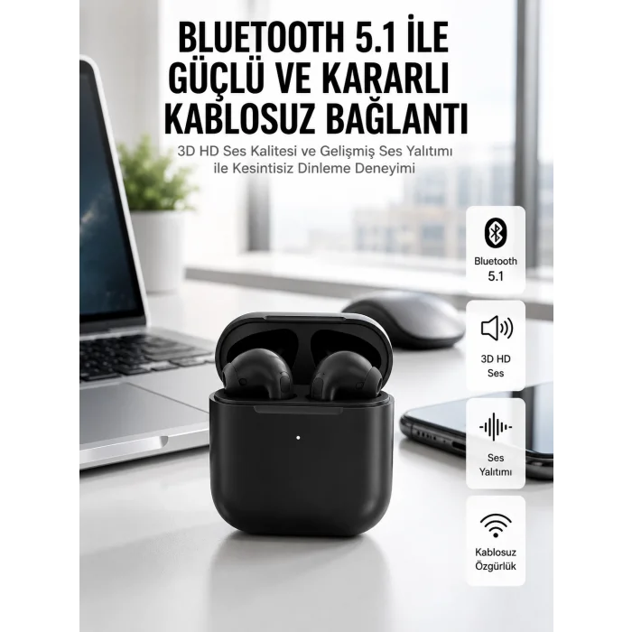 Mey İthalat® Yeni Nesil Bluetooth Kulaklık İOS Android Uyumlu HD Ses Performansı