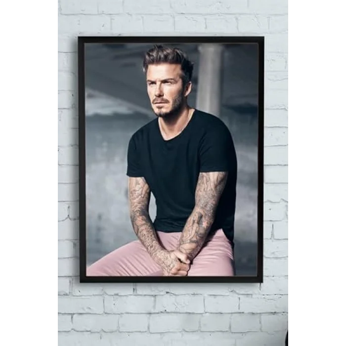 (pster10608) David Beckham Çerçeveli Tablo 2 (40x50cm)