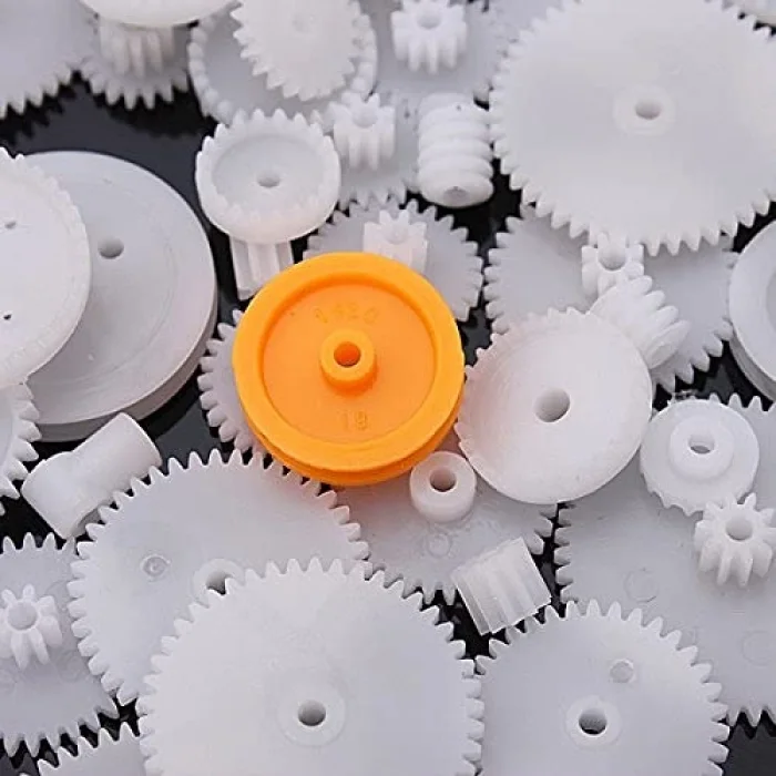 robotistan 75 Parça Plastik Dişli Çark Seti (DC Motor - DIY - Hobi Seti)