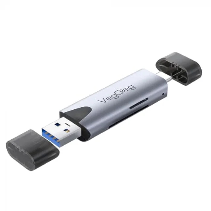 Type-C ve USB 3.0 SD-MicroSD TF Kart Okuyucu