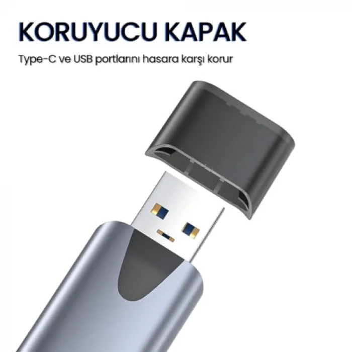 Type-C ve USB 3.0 SD-MicroSD TF Kart Okuyucu