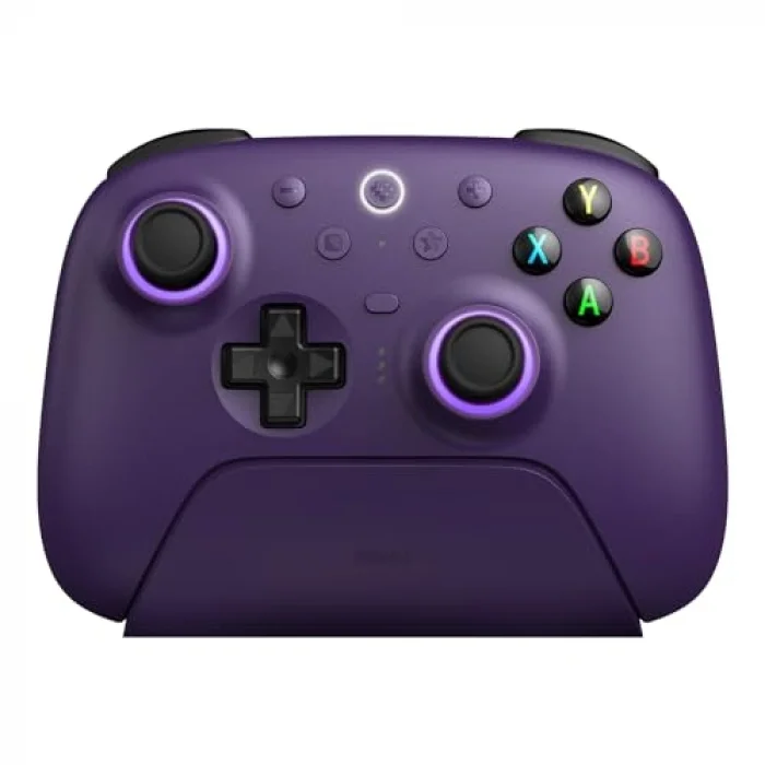 Ultimate 2 Wireless Gaming Controller with TMR Joysticks, Switchable Hall Effect/Tactile Triggers, Motion Control, 8Speed Wireless Tech, Charging Dock, RGB Fire Ring for PC & Android - Purper