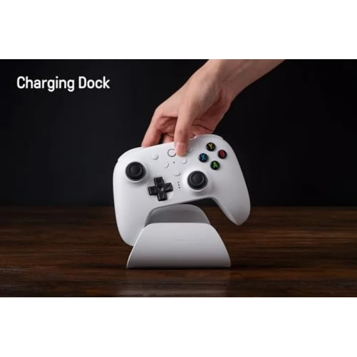 Ultimate 2 Wireless Gaming Controller with TMR Joysticks, Switchable Hall Effect/Tactile Triggers, Motion Control, 8Speed Wireless Tech, Charging Dock, RGB Fire Ring for PC & Android - Purper