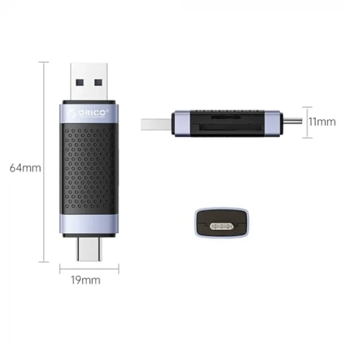 USB Type-C SD TF Micro SD Kart Okuyucu