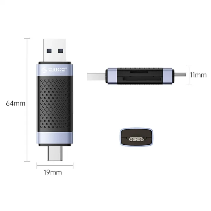 USB Type-C SD TF Micro SD Kart Okuyucu
