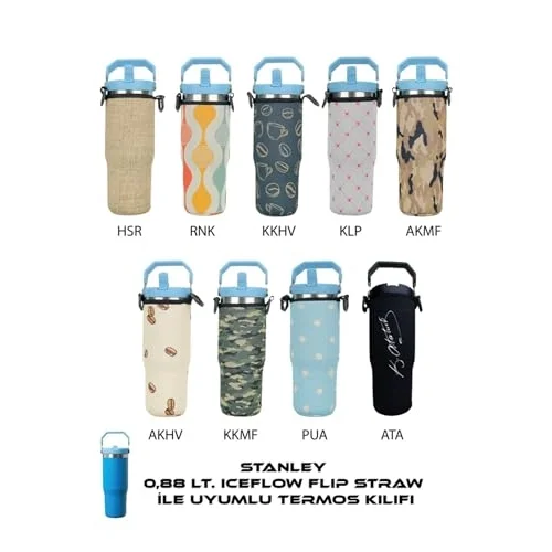 0.88 Lt. Iceflow Flip Straw Stanleye Uyumlu Omuz Askılı Termos Kılıfı