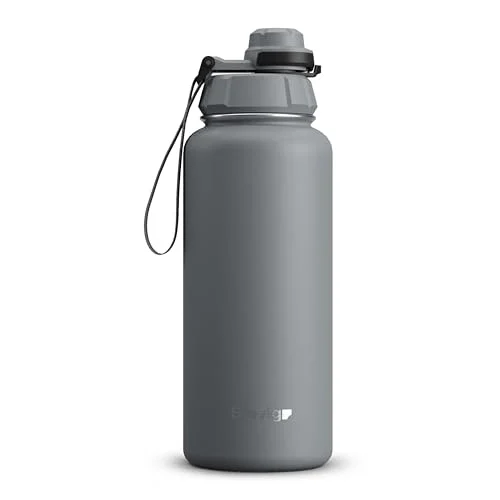 1 Hand Leak-Proof Sızdırmaz Çelik Termos 1000 Ml Grey ST-214