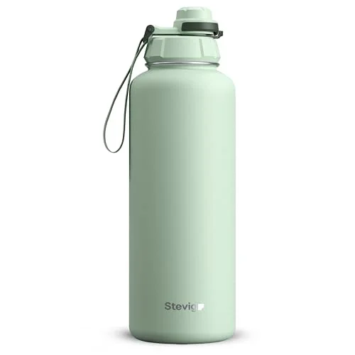 1 Hand Leak-Proof Sızdırmaz Çelik Termos 1500 ML Smoke Green ST-256