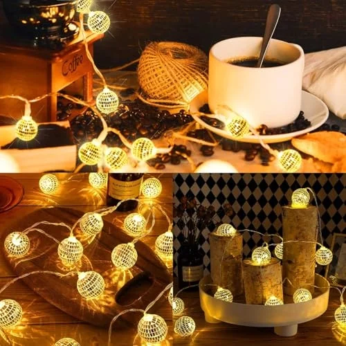 10lu Noel LED Disko Topu Işık Mini Ayna Topu Şerit Işık İç Dış Mekan Parti Bahçe Dekoru