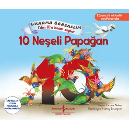10 Neşeli Papağan - Çıkartma Öğrenelim 1den 10a Kadar Sayılar