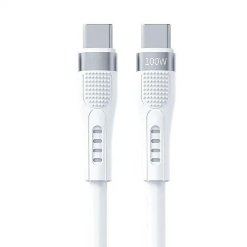 100W Type-C to Type-C Hızlı Şarj ve Data Kablosu 1.3m Beyaz AZ-B03a (100w Type-C to Type-C Beyaz)