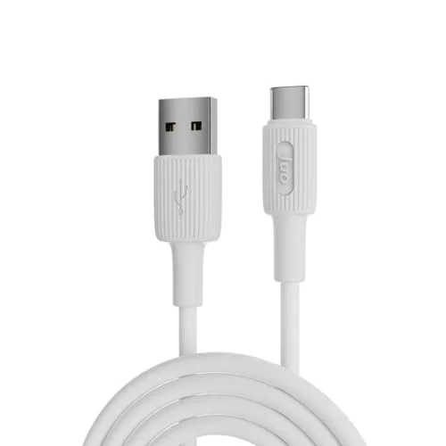 12W USB-A to Type-C Silikon Hızlı Şarj ve Data Kablosu Beyaz 2 Metre