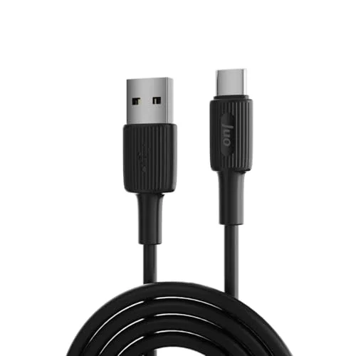 12W USB-A to Type-C Silikon Hızlı Şarj ve Data Kablosu Siyah 2 Metre