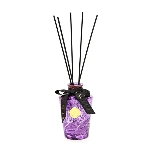 130 ml Mor Batik Cam Şişe Black Vanilya Oda Kokusu