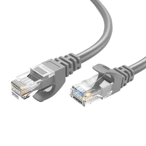 15 metre, Ethernet Kablosu, Ağ Kablosu, LAN, Cat6, Modem İnternet Kablosu, Gri