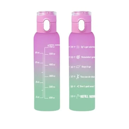 161407-844 Askılı Desenli Opak Desenli Matara 750 ml