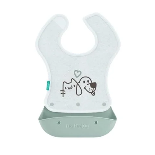 2-in-1 Katlanır Mama Önlüğü / Powder Green