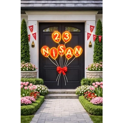 23 Nisan Kapı Süsü, 23 Nisan Süsleri Hediyeler 5 Metre Peri Led