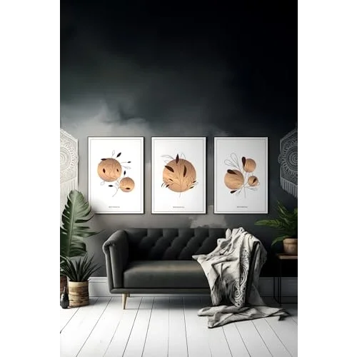 3 Parça Çerçeve Görünümlü Mdf Tablo Seti - ARTSYCLLCT23-2030