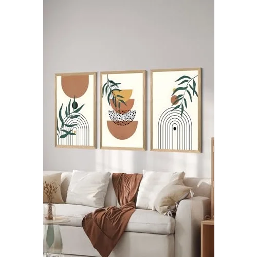3 Parça Çerçeve Görünümlü Mdf Tablo Seti - ARTSYCLLCT33-2030