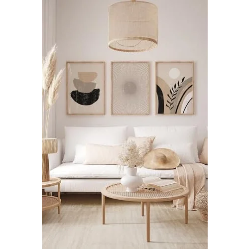 3 Parça Çerçeve Görünümlü Mdf Tablo Seti - ARTSYCLLCT38-1520