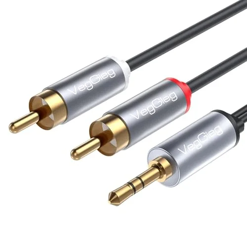 3.5mm Aux To 2 RCA Hi-Fi Ses Kablosu 5 Metre