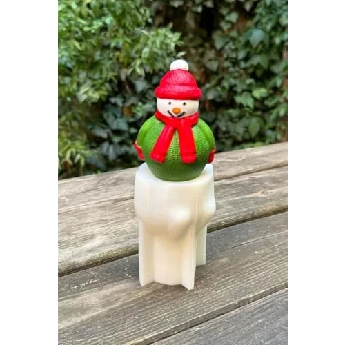 3D Christmas Kardan Adam Silikon Mum Kalıbı