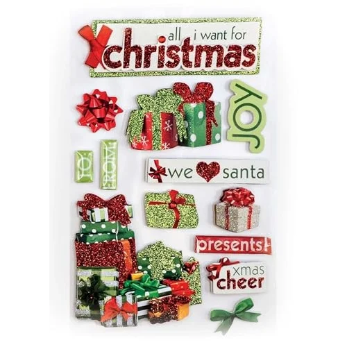 3D Çıkartmalar 4,5x8,5-All I Want For Christmas
