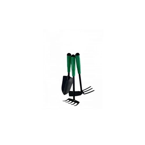 3lü Mini Bahçe Hobi Seti Kürek-Çapa-Tırmık MHT-324, Yeşil-Siyah
