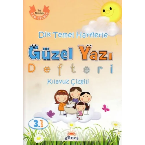 3.Sınıf Dik Temel Harflerle Güzel Yazı Defteri Kılavuz Çizgili
