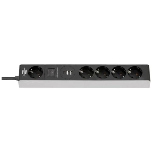 4 +1 Soketli 2 USB li 1 Type-C Grişli 1,5 Metre Kablolu Priz