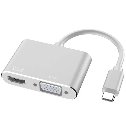 4366 USB Type-C To HDMI VGA 3.1 4K Çevirici Dönüştürücü Adaptör