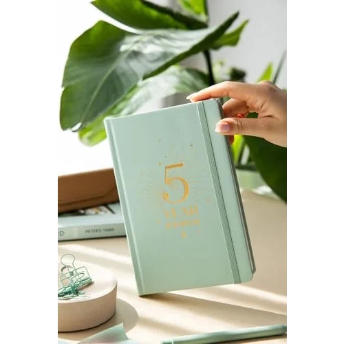 5 Yıllık Süresiz Günlük Ajanda 13x21 - Yeşil