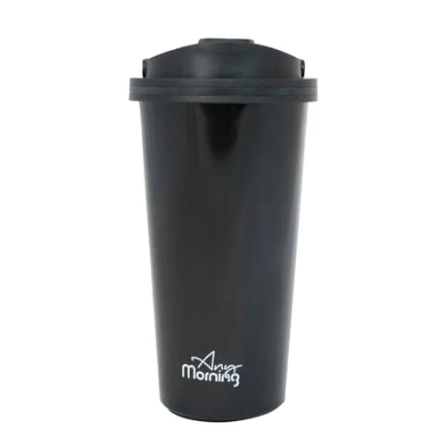 500 ml Paslanmaz Çelik Termos Mug, Çift Katmanlı, Sızdırmaz Kapak, Siyah SI231902