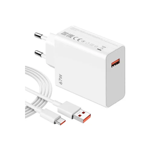 Mey İthalat® ⚡ 67W Hızlı Şarj Adaptörü + Type-C Kablosu | Süper Hızlı Şarj Cihazı 1 metre