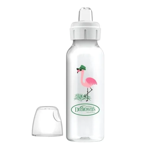 8 oz/250 ml PP Dar Ağız + Sippy Biberon Bardak, Flamingo, Tekli Paket