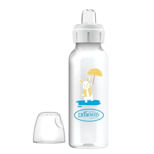 8 oz/250 ml PP Dar Ağız + Sippy Biberon Bardak, Tavşan, Tekli Paket