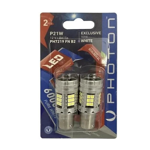 93 P21W Beyaz Tek Duy Fanlı Ampul Takımı, 12 Volt, 2 Adet