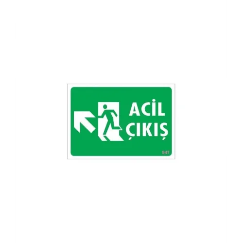 Mey İthalat® Acil Çıkış Uyarı Levhasi 25x35 KOD: 947
