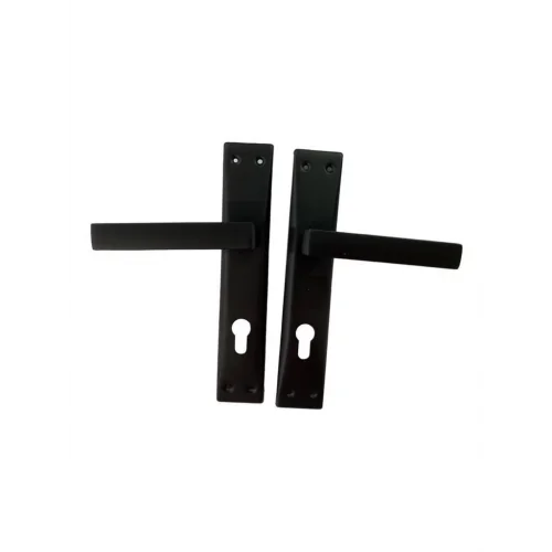 Mey İthalat® Adil Riva Mat Siyah Yale Kapı Kolu