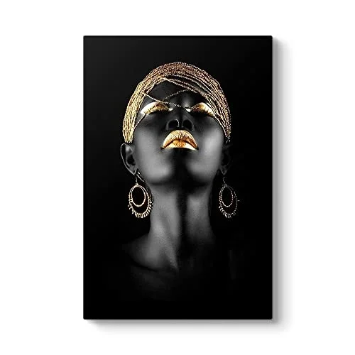 Afrikalı Kadın Kanvas Tablo 30 x 45