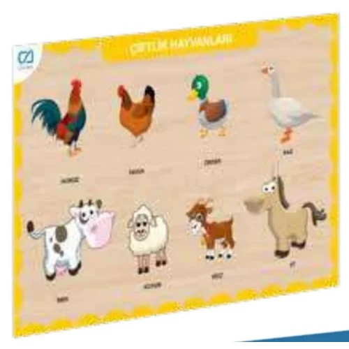 Ahşap Çiftlik Hayvanları Eğitici Set