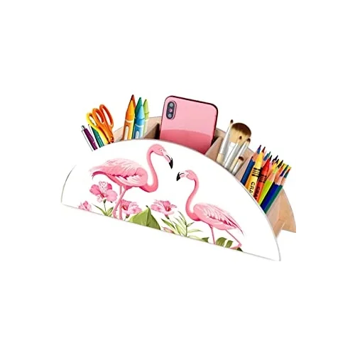 Ahşap Flamingo Masaüstü Kalemlik Kalem Kutusu Organizer