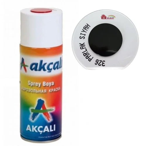 Mey İthalat® Akçalı Sprey Boya 400 ml 326 Parlak Siyah