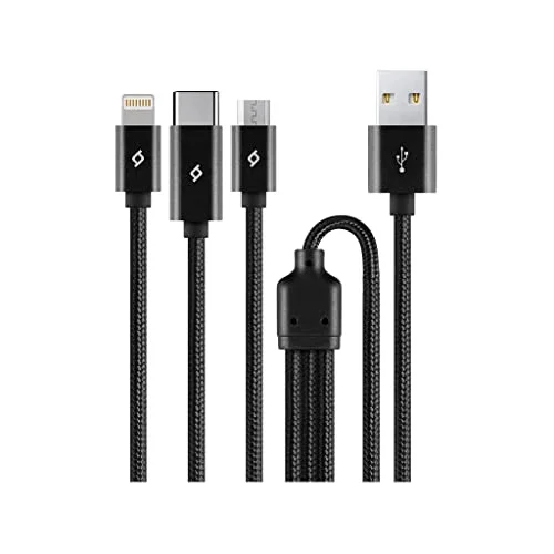 AlumiCable Trio Şarj Kablosu 1mt. Type-C, Lightning, Micro USB