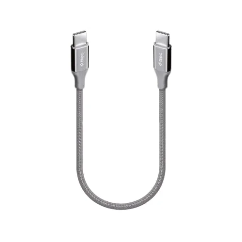 AlumiCable USB-C - USB-C 30cm 65W PD/QC Hızlı Şarj/Data Kablosu Uzay Grisi Uzay Grisi 2DK50UG