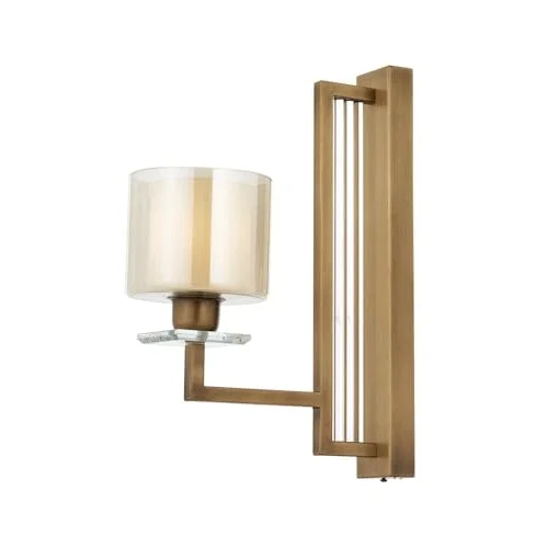 AP-60190-1E Eskitme Kaplama Aplik E27 Metal Kristal 15x32cm